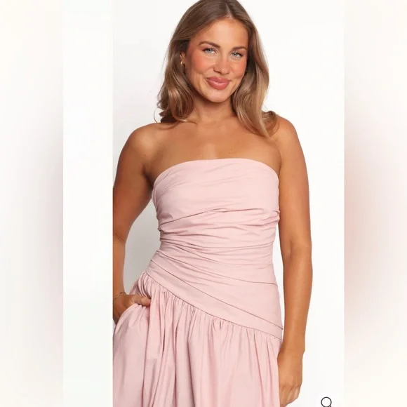 NWOT PETAL & PUP Blanche Strapless Maxi Dress In Orchid Size L - Picture 3 of 12